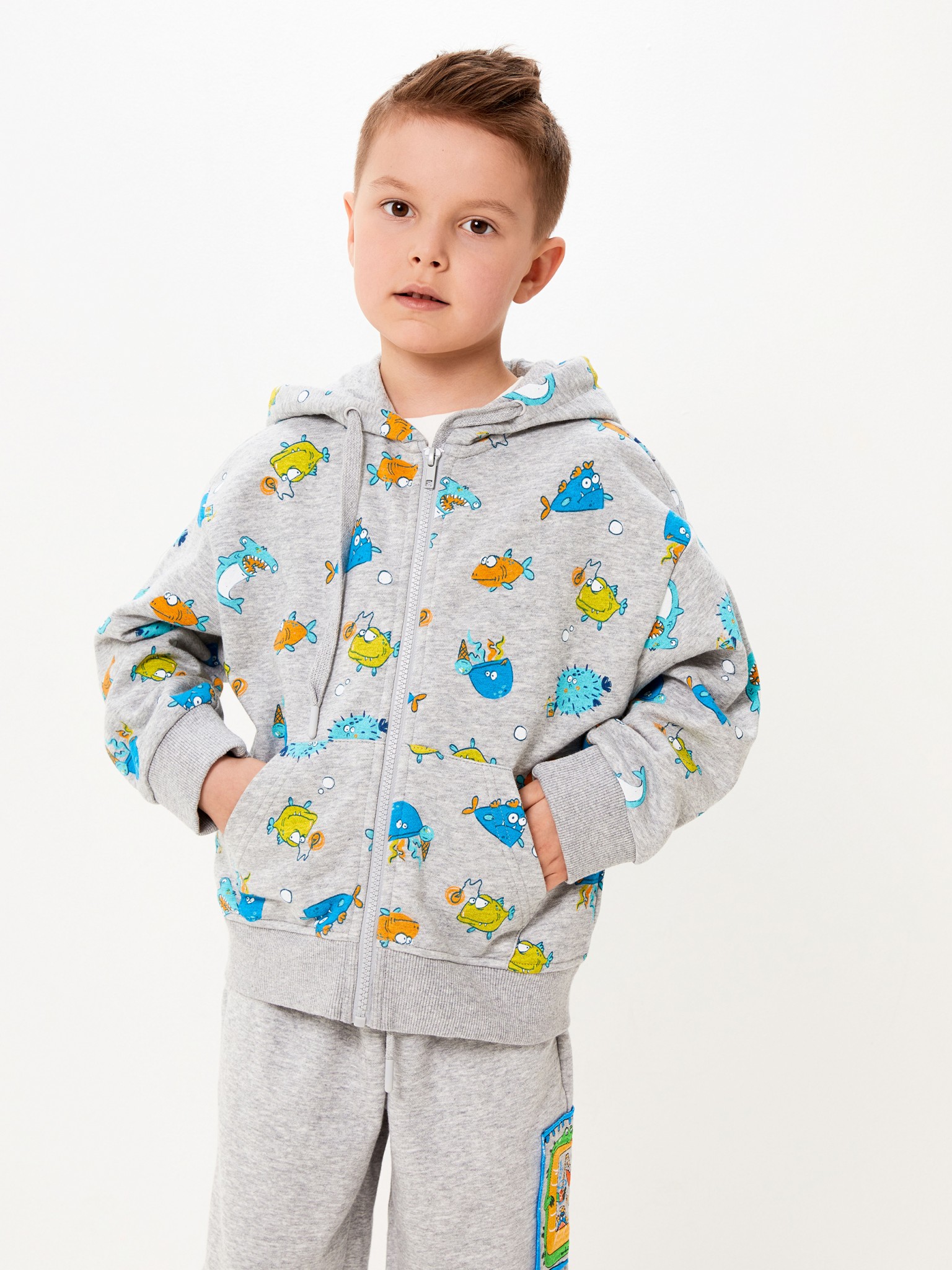 Толстовка детская Acoola серый размер 104