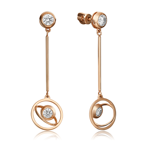 

Серьги из красного золота с фианитом PLATINA jewelry 02-4473-00-501-1110-38_0, 02-4473-00-501-1110-38_0