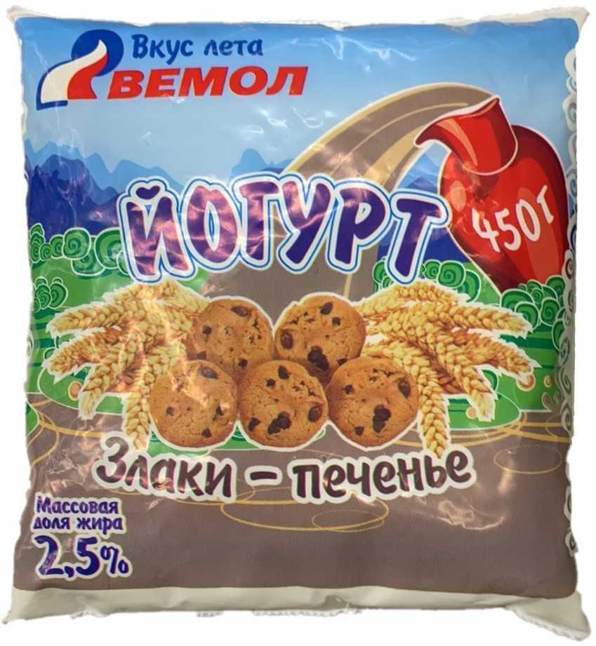 

Питьевой йогурт Вемол злаки-печенье 2,5 % БЗМЖ 450 г