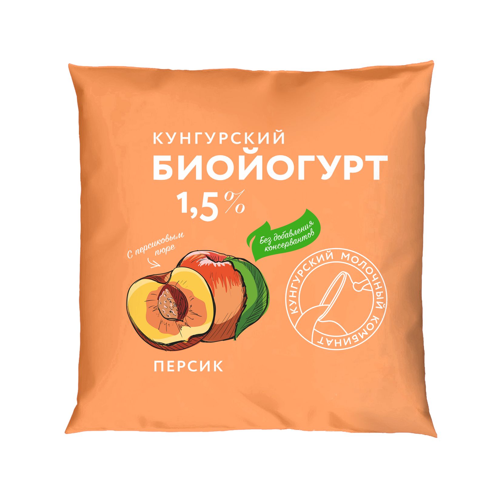

Йогурт Кунгурский молочный комбинат персик 1,5% 400 г