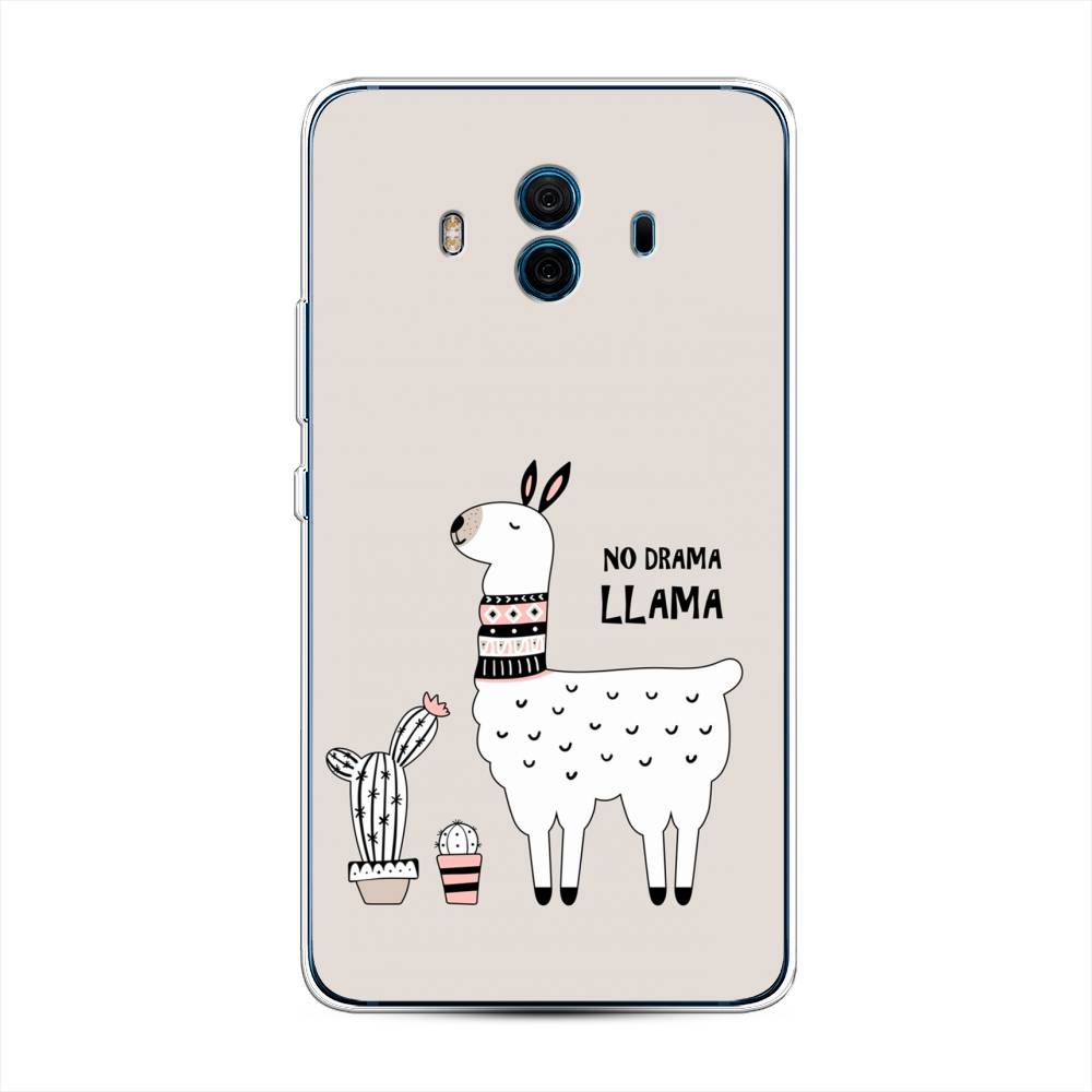 

Чехол Awog на Huawei Mate 10 "No drama LLama", Разноцветный, 63350-2
