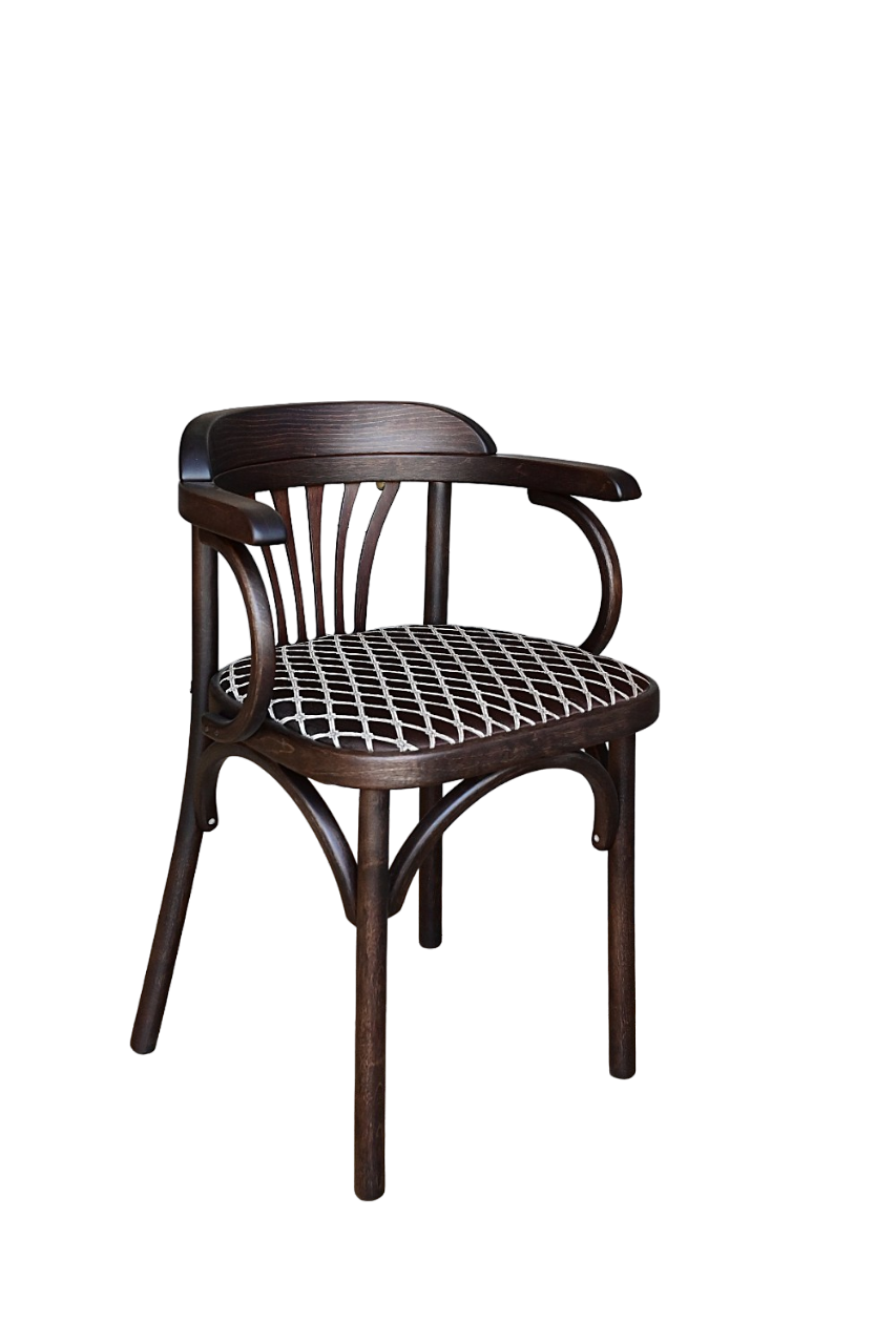 Кресло Радуга венское мягкое, темно-коричневый 52х47х75