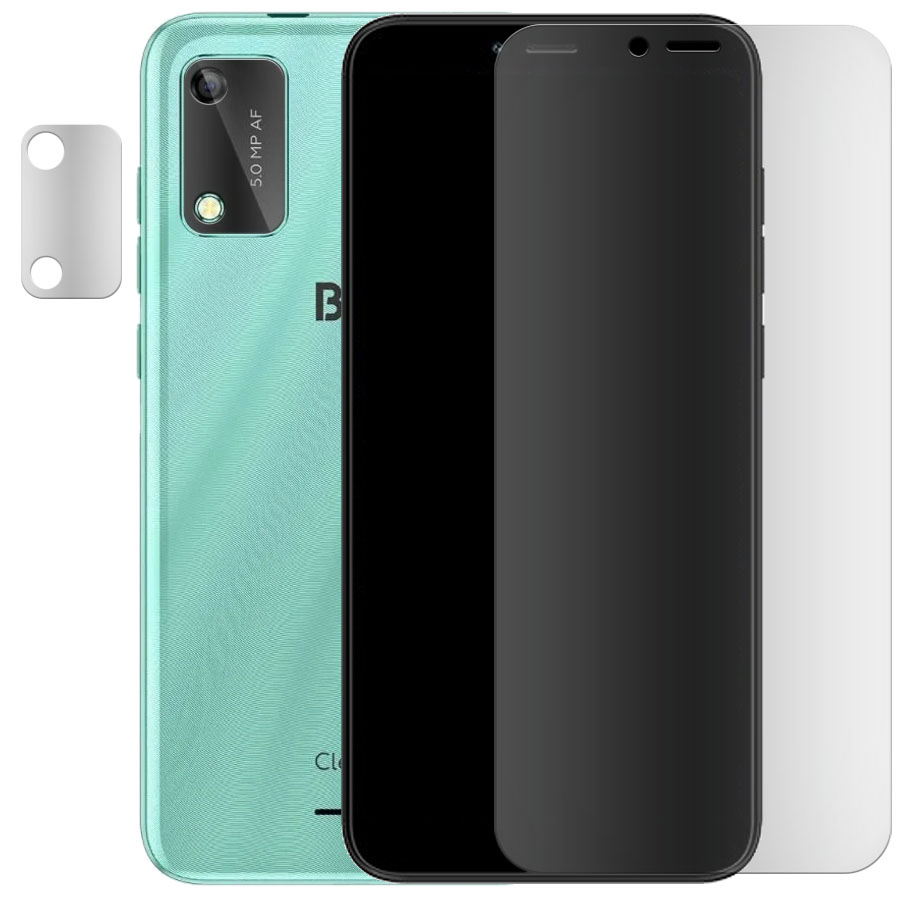 

Стекло защитное гибридное МАТОВОЕ Krutoff для BQ 5745L Clever + защита камеры (2 шт.)