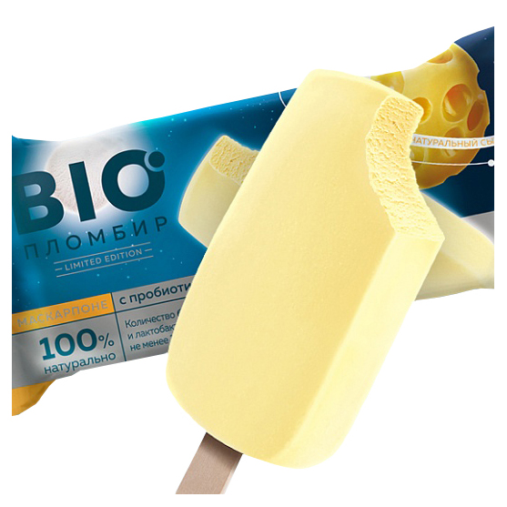 

Мороженое пломбир Эскимос Bio маскарпоне с пробиотиками БЗМЖ 70 г