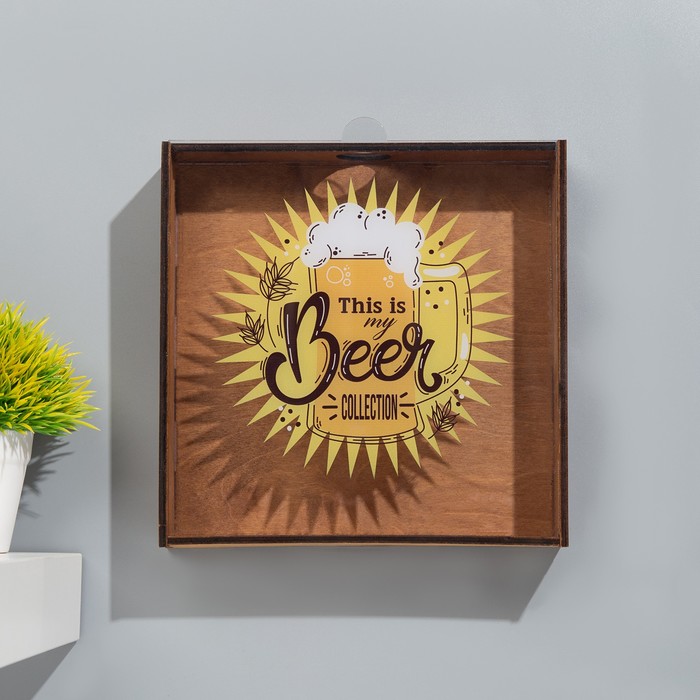 

Копилка для пивных крышек "This is my beer collection" 24,5х23х5 см