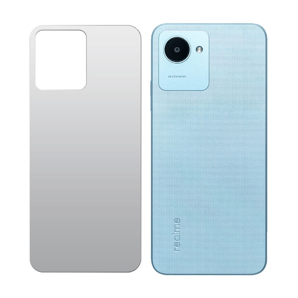 

Стекло защитное гибридное МАТОВОЕ Krutoff для Realme C30s задняя сторона
