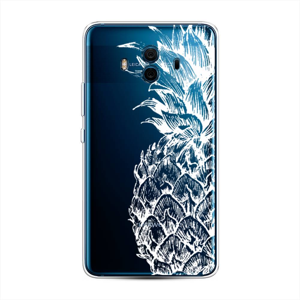 

Чехол Awog на Huawei Mate 10 "Ананас графика белая", Разноцветный, 63350-10