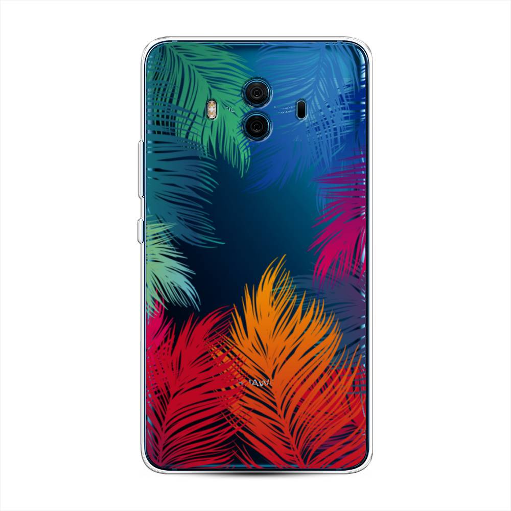 

Чехол Awog на Huawei Mate 10 "Рамка из перьев", Разноцветный, 63350-4