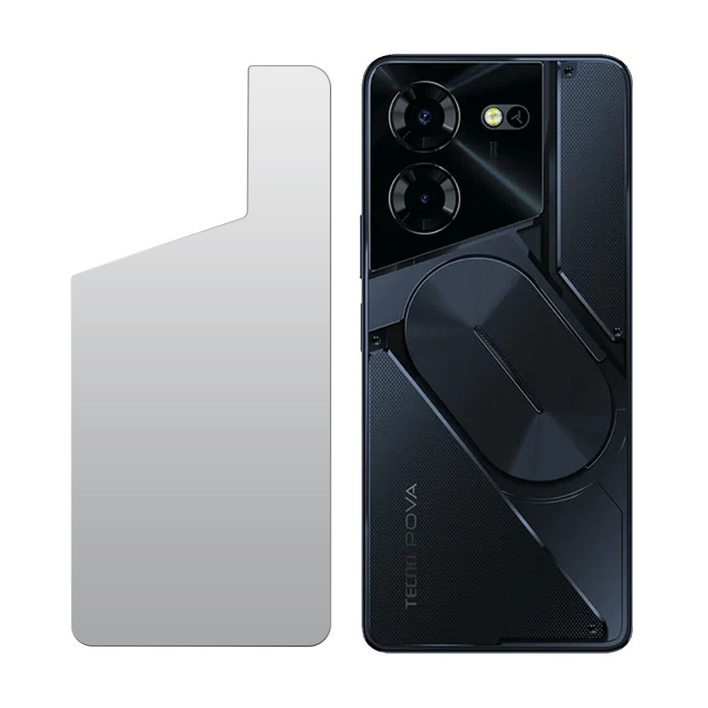 

Стекло защитное гибридное МАТОВОЕ Krutoff для TECNO Pova 5 Pro задняя сторона