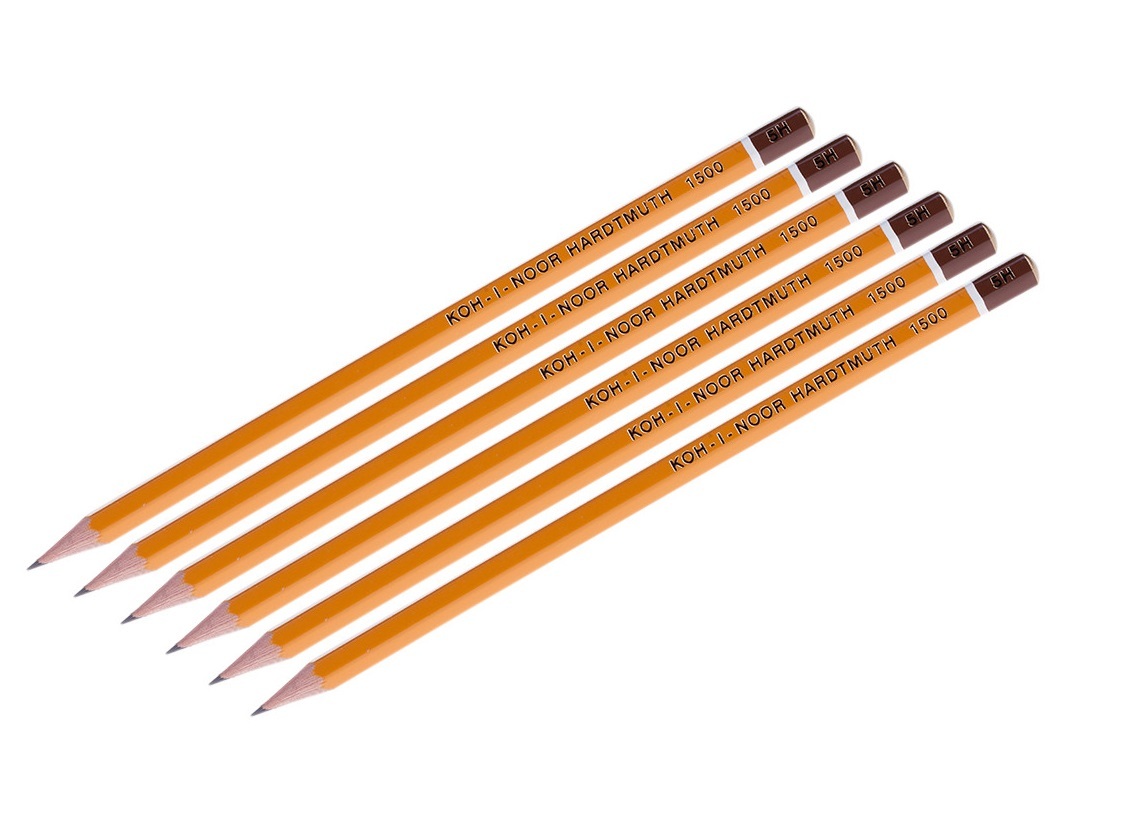 

Карандаш чернографитный Koh-I-Noor 1500 5H, заточенный 150005H01170RU 6 штук