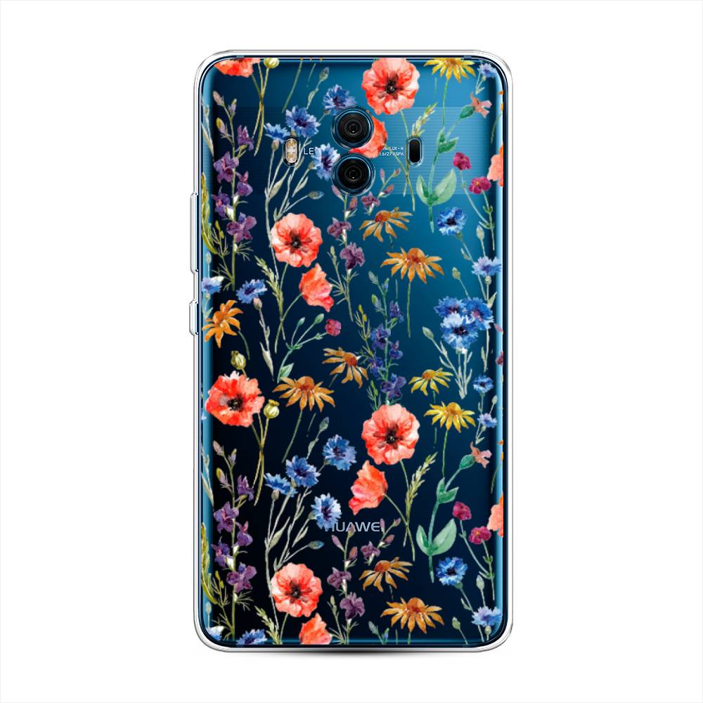фото Чехол awog "маки и васильки фон" для huawei mate 10