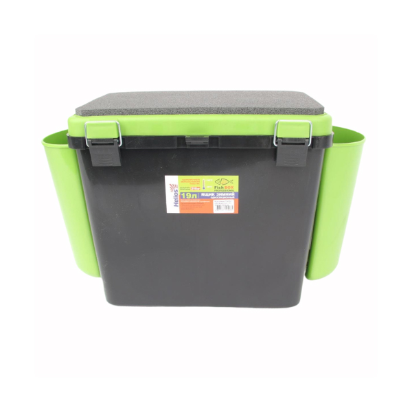 Ящик зимний односекционный Helios FishBox, цвет Зеленый, 19 л, 320x255x500 мм