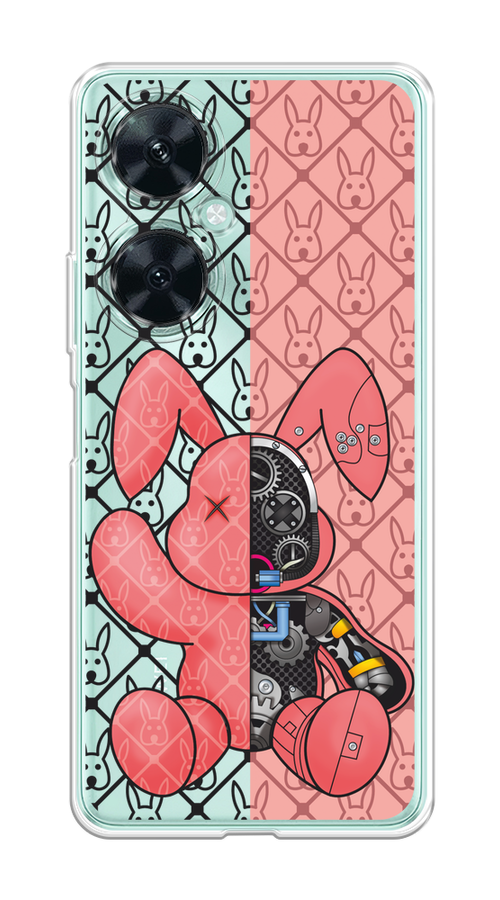 

Чехол на Huawei Nova 11i "Киборг-заяц розовый", Розовый;прозрачный;черный, 6121750-1