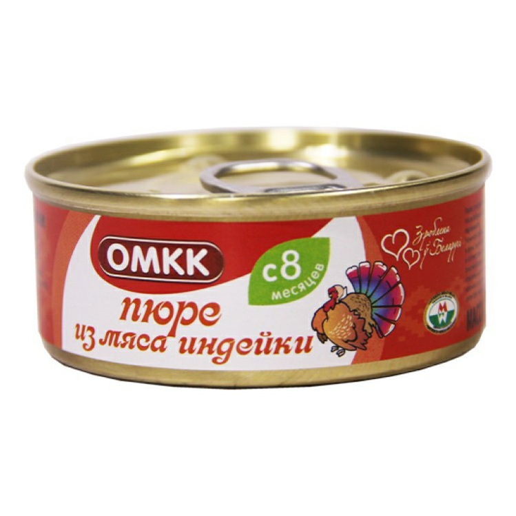 

Пюре ОМКК из мяса индейки с 8 месяцев 100 г