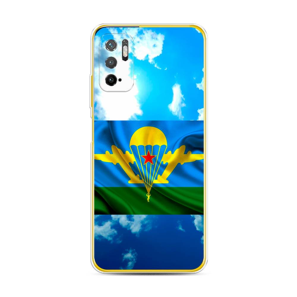 

Чехол Awog на Poco M3 Pro "ВДВ флаг в небесах", Разноцветный, 311050-5