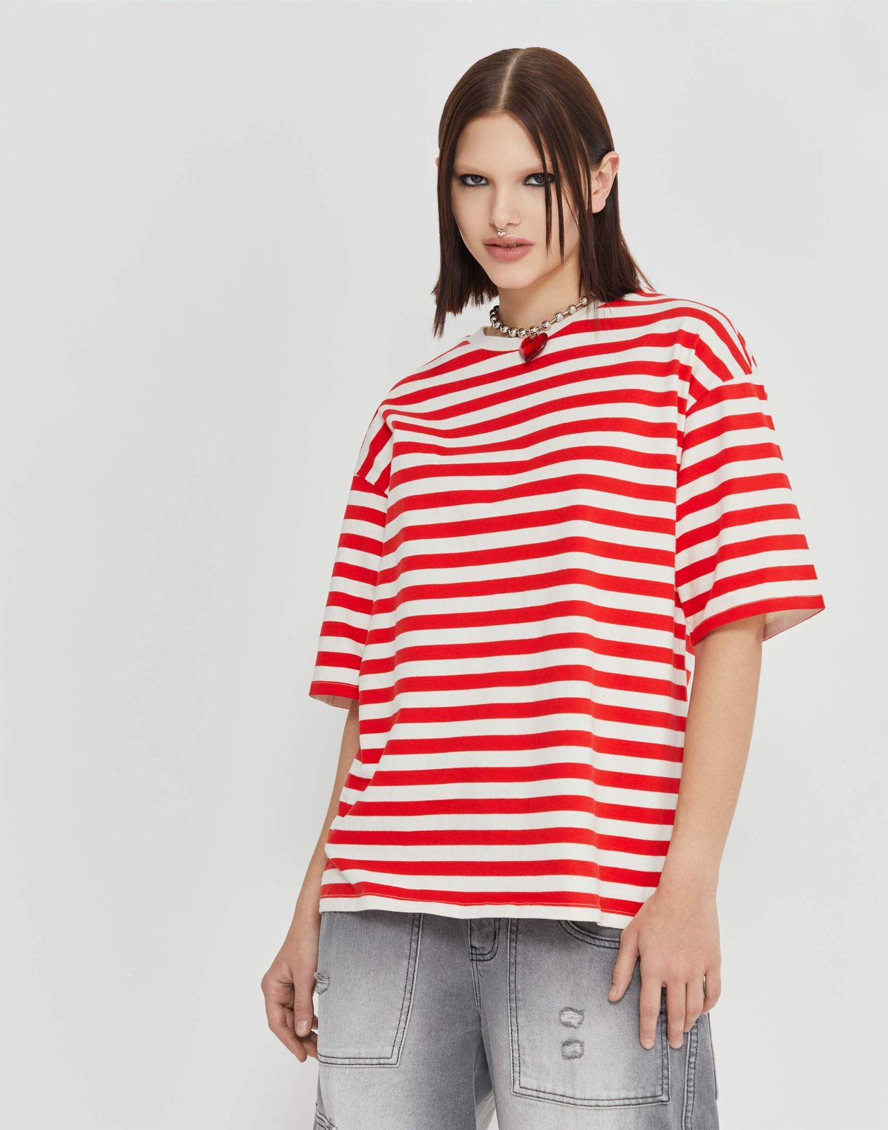 

Футболка для девочки Gloria Jeans GKT022443 красный/молочный 12-14л/164, Красный;бежевый, GKT022443