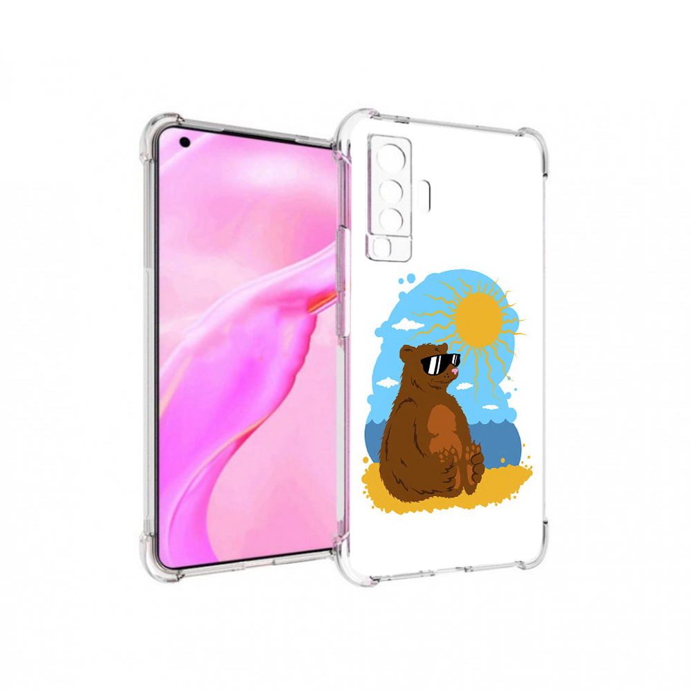 

Чехол MyPads Tocco для Vivo X50 медведь на чиле (PT226969.391.468), Прозрачный, Tocco