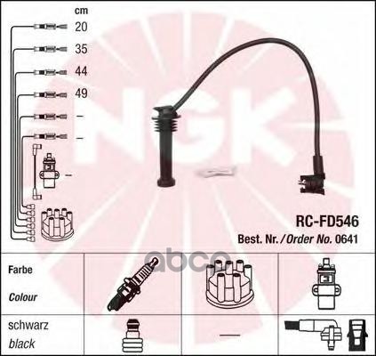 

Комплект высоковольтных проводов NGK 0641