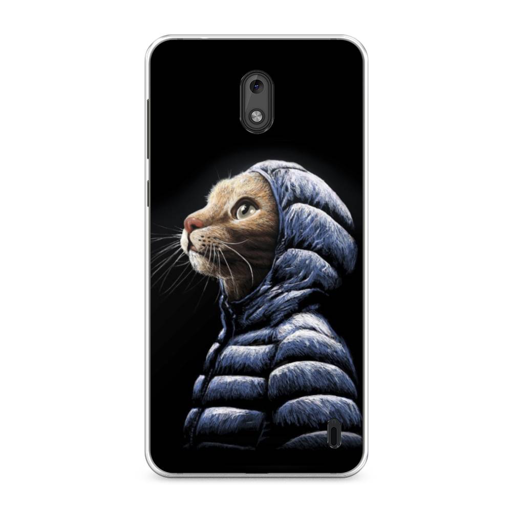 

Чехол Awog на Nokia 2 / Нокиа 2 "Кот в капюшоне", Черный;бежевый;синий, 120850-2