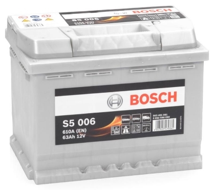Аккумулятор автомобильный BOSCH S5 Silver Plus 0 092 S50 060 63 Ач