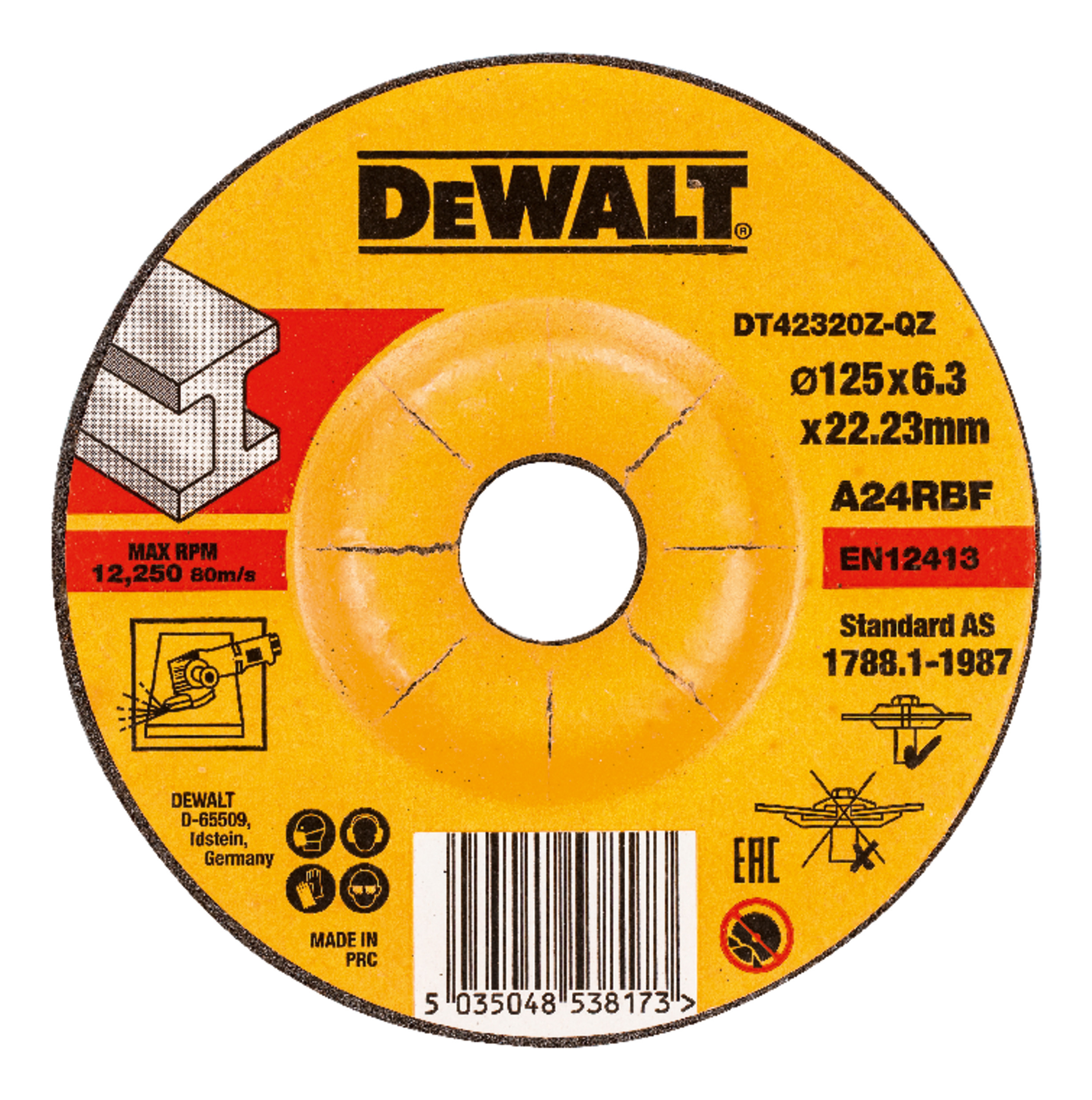 Шлифовальный диск по металлу для угловых шлифмашин DeWALT DT42320Z-QZ