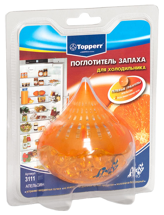 Поглотитель запаха Topperr 3111 апельсин поглотитель запаха для холодильника 10 5×4 см микс