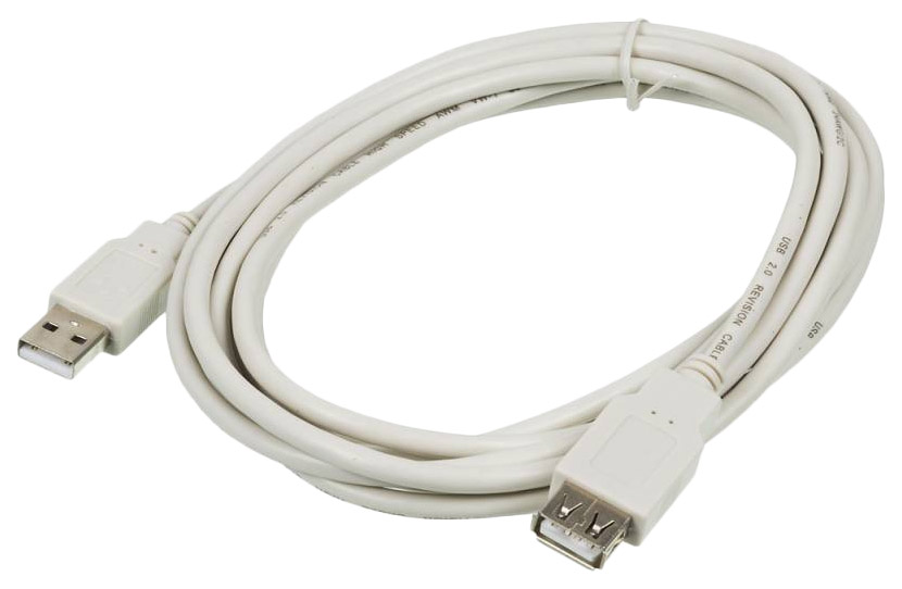 фото Кабель ningbo usb a-usb a, m-f 5м white