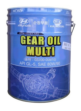 фото Трансмиссионное масло hyundai-kia gear oil multi 80w90 20л 0220000b10