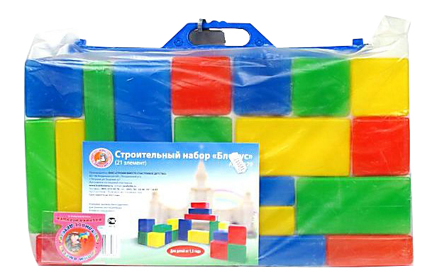 фото Конструктор пластиковый строительный набор счастливое детство блокус