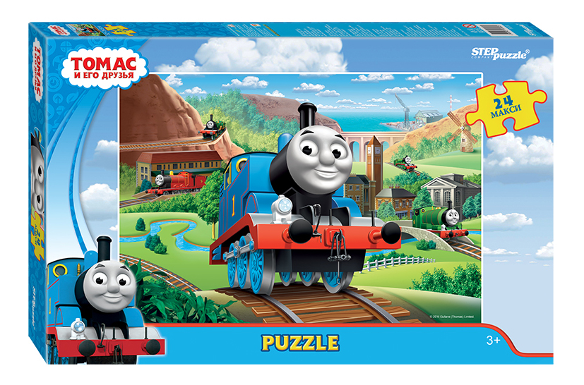 Пазл Step Puzzle поезд 24 деталей пазл развивающие пазлы счёт средние step puzzle 21 5x29 5см 80448