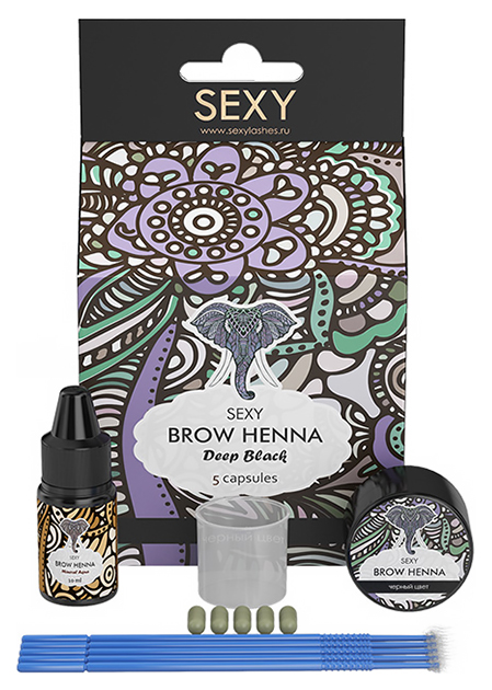 фото Набор для бровей sexy brow henna черная хна