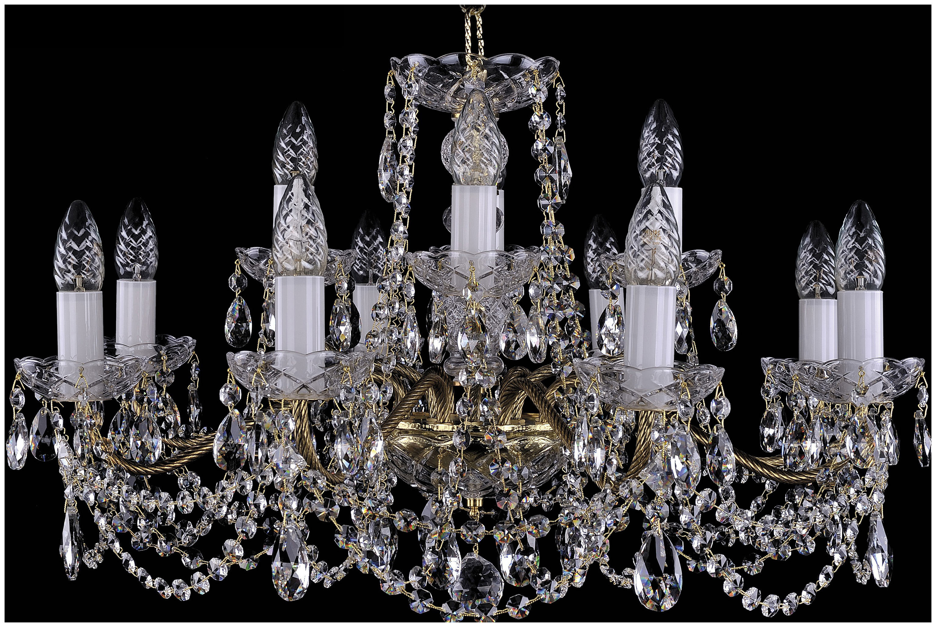 

Люстра подвесная Bohemia Ivele Crystal 1214/8+4/220/G