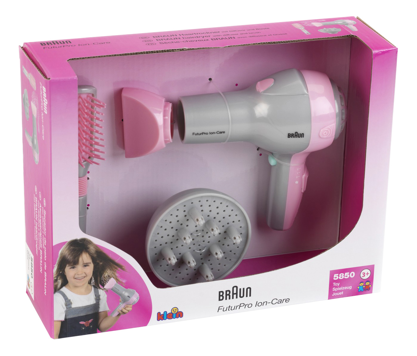 

Фен игрушечный Klein Braun с расческой, Braun