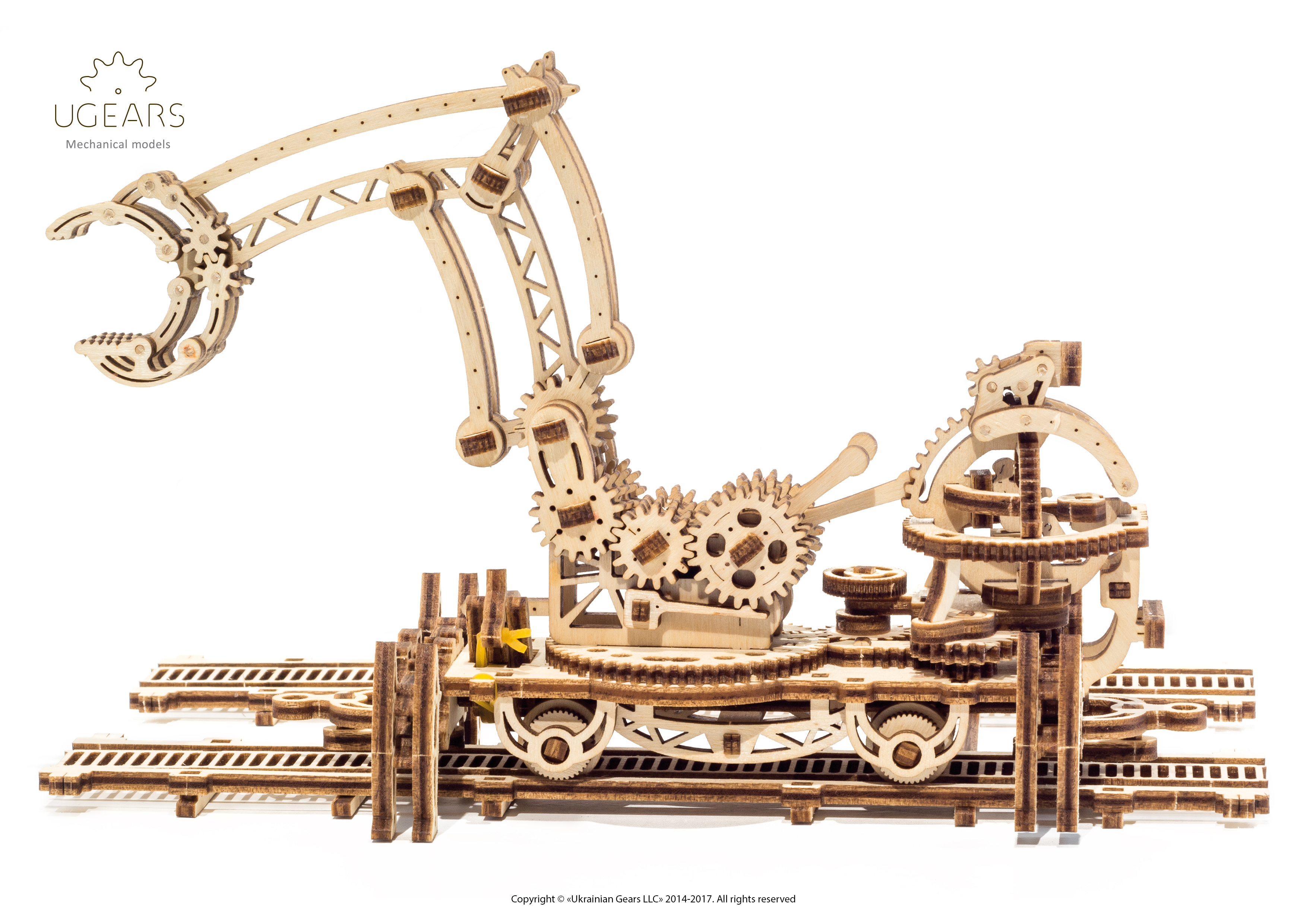 фото Сборная модель конструктор ugears манипулятор на рельсах