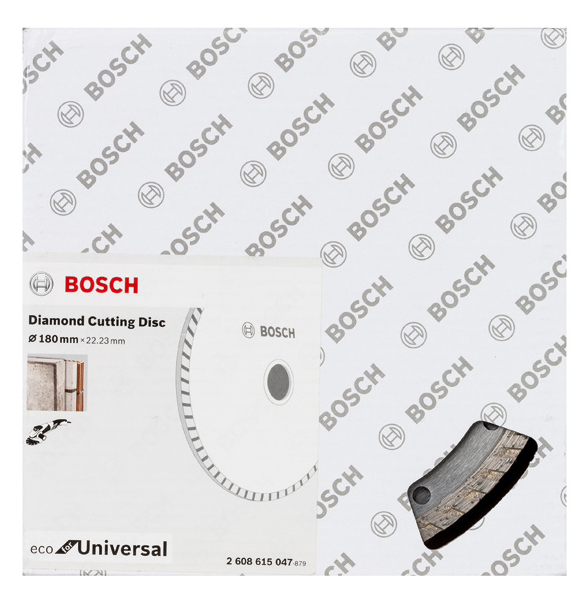 Диск отрезной алмазный Bosch ECO Univ,Turbo 180-22,23 2608615047 диск алмазный калибр мастер turbo 200х22 2 мм об000802