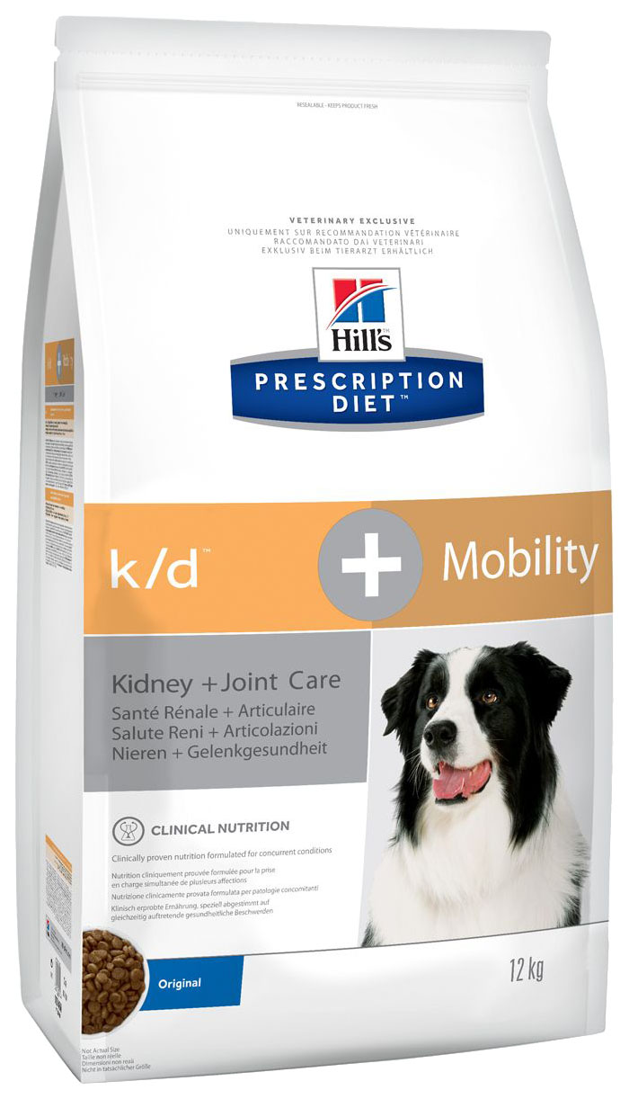 фото Сухой корм для собак hill's prescription diet k/d + mobility kidney+joint care, мясо, 12кг