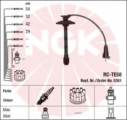 Комплект высоковольтных проводов NGK 5361