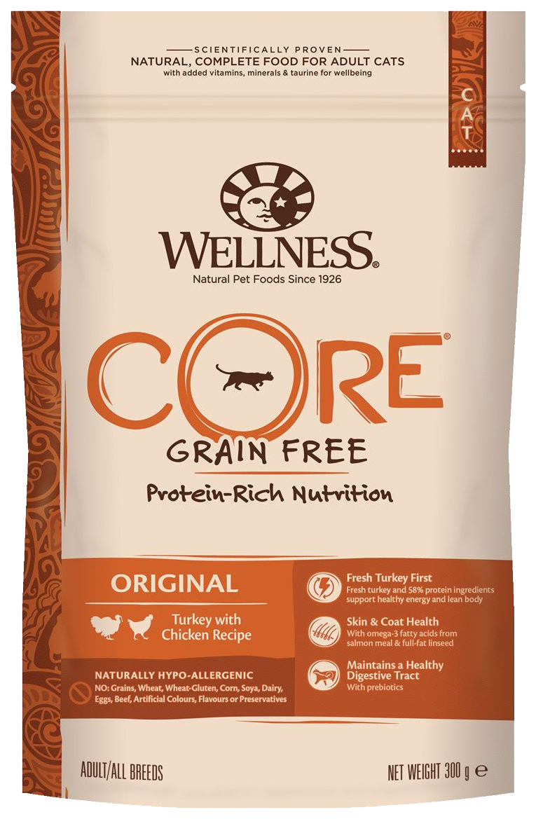 Сухой корм для кошек Crockex Wellness Protein-Rich Nutrion, индейка, курица, 0,3кг