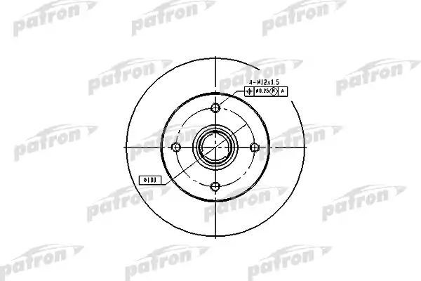 фото Тормозной диск patron pbd1529