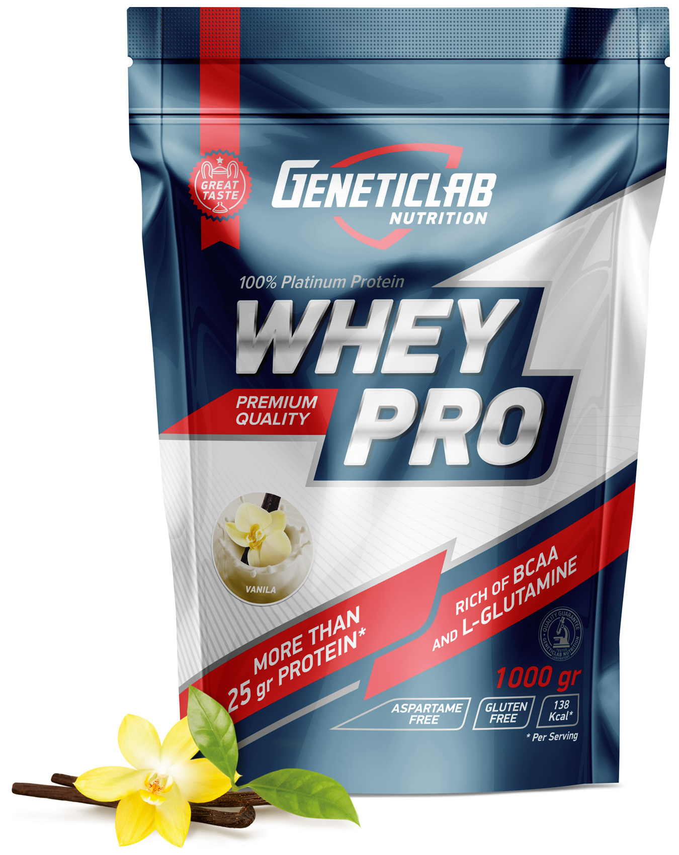Протеин GeneticLab Nutrition Whey Pro, 1000 г, vanilla