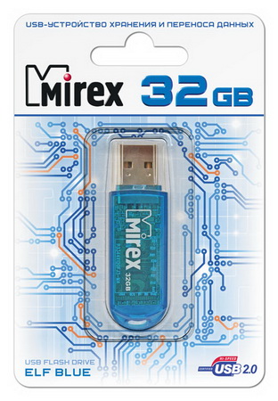 

Флешка MIREX Elf 32ГБ Blue (13600-FMUBLE32), Elf