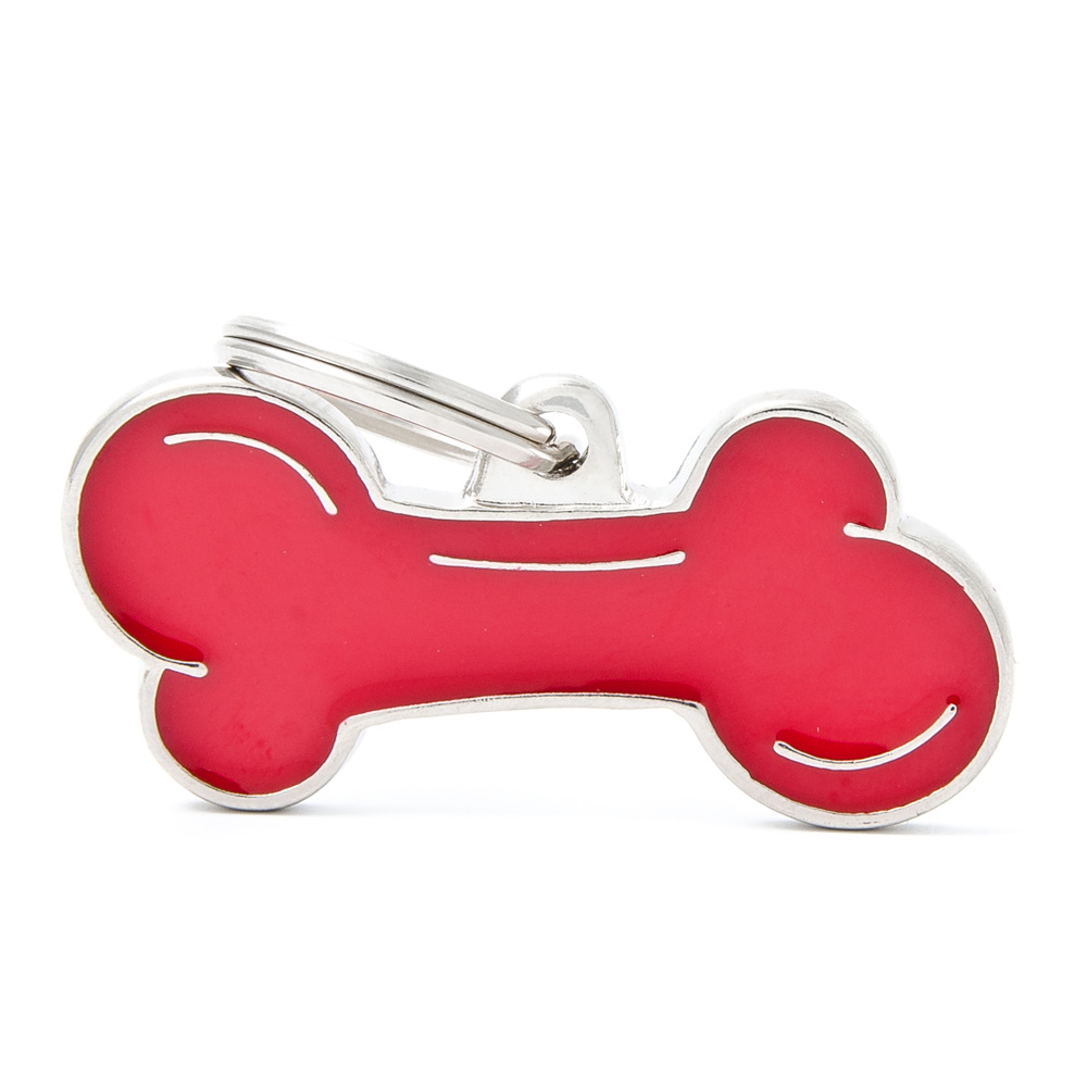 

Адресник для собак My Family Colors Косточка, большой, цвет: красный, MF42BIGRED