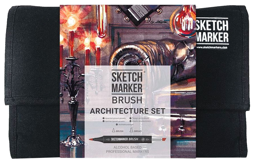 фото Набор маркеров sketchmarker brush architecture set 24 а