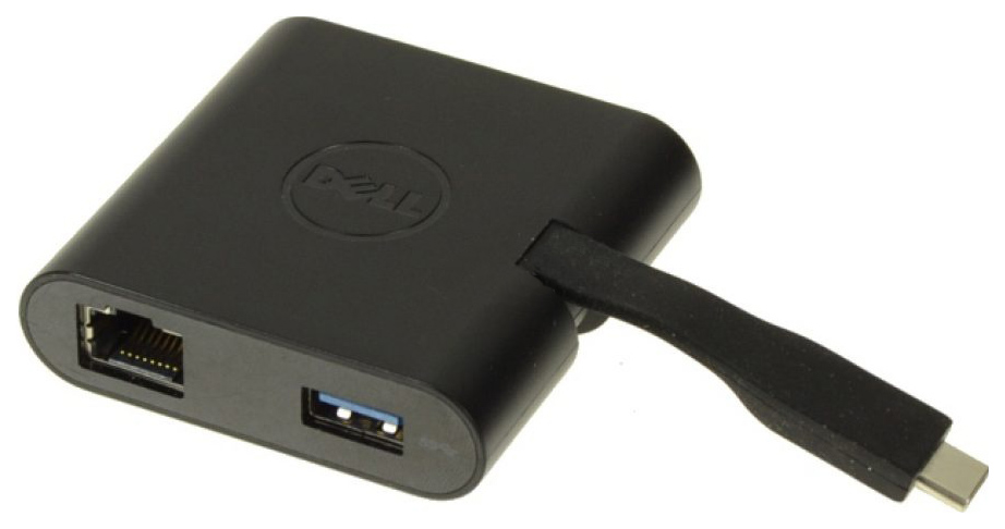 Адаптер Dell USB Type-C-HDMI/VGA/USB A/RJ45, M-F 0,1м Black (DA200)