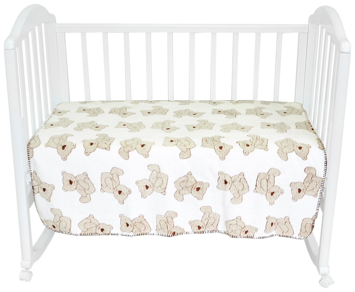 

Плед-покрывало Baby Nice Мишки на белом 150x200, Белый