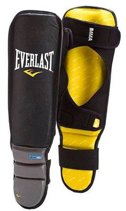 

Защита голени Everlast Pro Stand-Up Shin In-Step Guards, L-XL, нат. кожа, Черный
