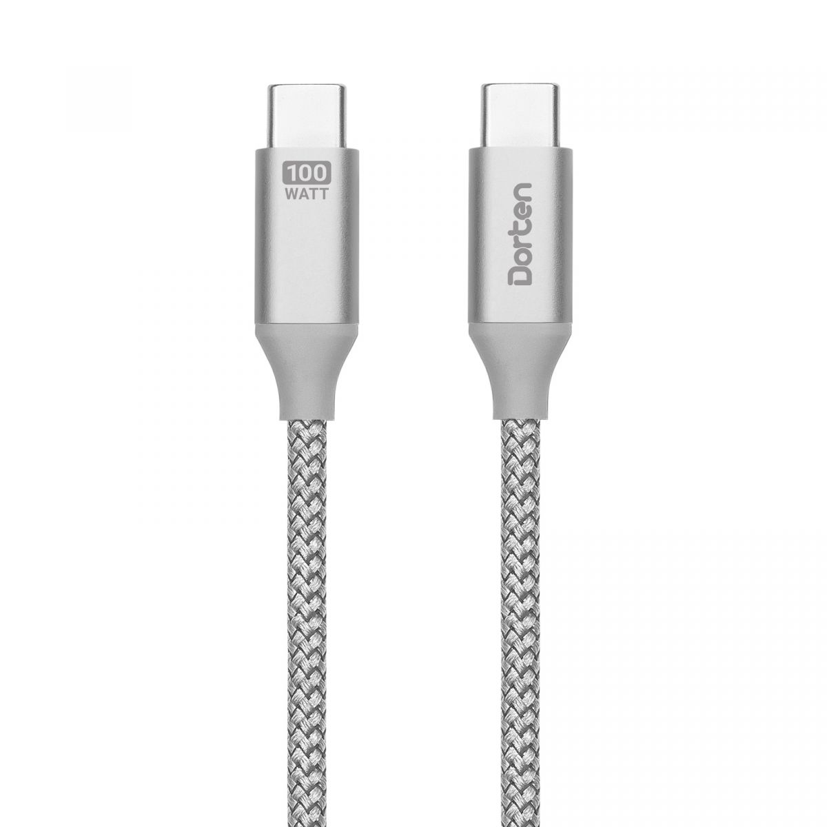 фото Кабель dorten usb-c to usb-c pd charging cable tetron series 2 м silver
