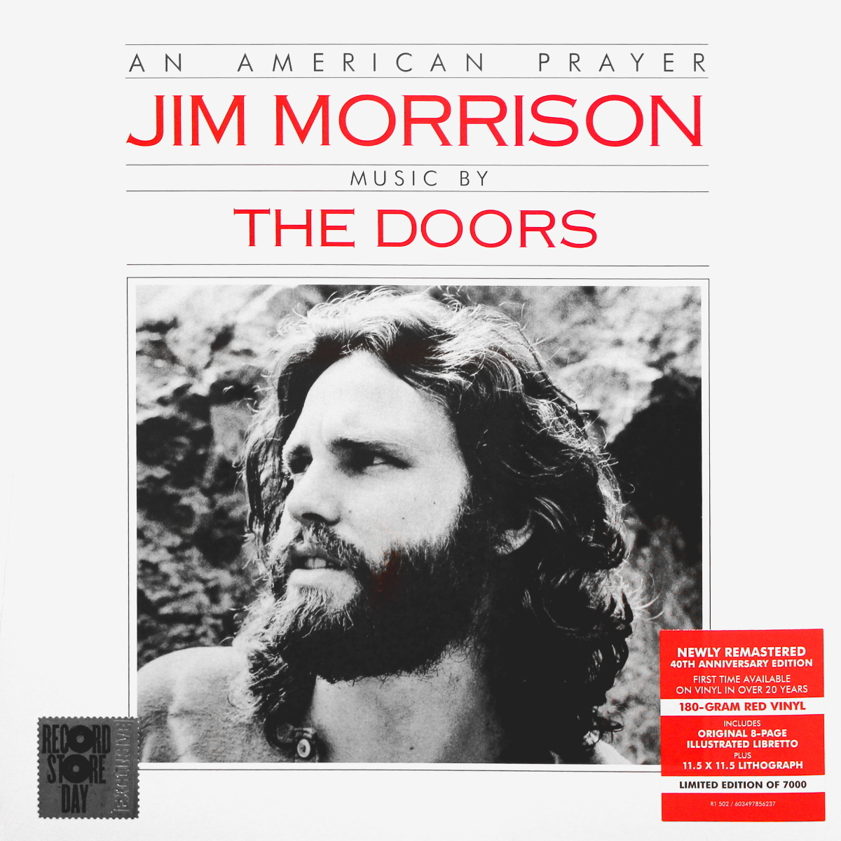 фото Jim morrison music by the doors an american prayer (coloured vinyl)(lp) elektra