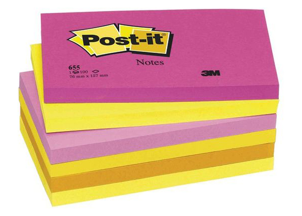 

Бумага для заметок с липким слоем "Post-it. Теплая неоновая радуга", 76x127 мм, 6 блоков п