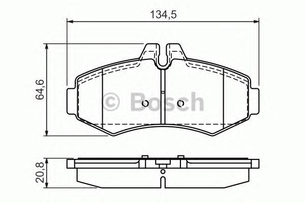 Комплект тормозных колодок BOSCH 0986494013 100023824230